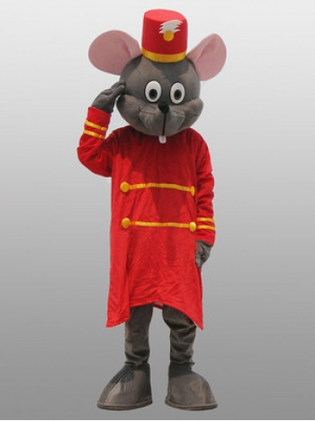本格的 着ぐるみ　ネズミ（赤色コート）　変身 きぐるみ コスチューム 大人用