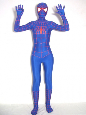 ★全身タイツ 青い ブルー spider-man スパイダーマン★コスチューム コスプレ衣装 spider-man cosplay スーツ サイズ豊富 サイズオーダー可能 変装 仮装 コス ハロウィン