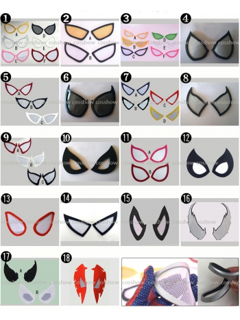 【コスプレ スパイダーマン　目のパーツ】多色レンズアメイジング・スパイダーマン2 多色リム マスクの目のパーツのみ　豊かな目の形　目のパーツ単品cosplay　男性　女性 ハロウィーン パーティー