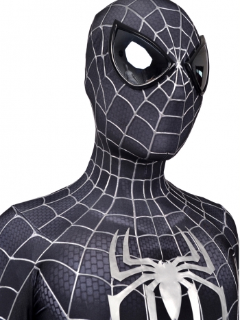 アメイジングスパイダーマン The Amazing Spider-Man スパイダーマン 3Dウェブ スパイダーマン レプリカ コスチューム 黒い ブラック オーダーメイド無料
