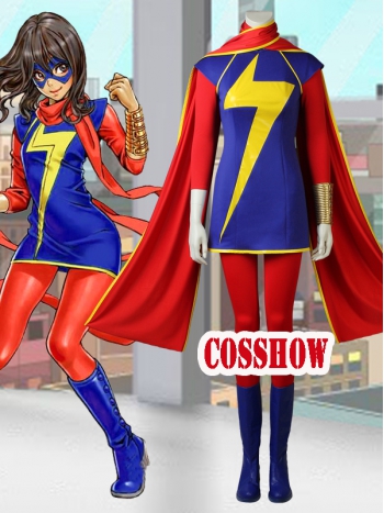 ★Ms. Marvel ミズマーベル 全身タイツ♪アベンジャーズ/インフィニティ・ウォーAvengers Vol.3　キャプテンマーベル　Captain Marvel ゼンタイ cosplay 弾力・伸縮性あり コスチューム　コスプレ衣装