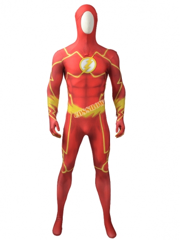 ★全身タイツ The Flash 3Dプリント★The Flash Cosplay コスチューム コスプレ衣装 スーツ サイズ豊富 サイズオーダー可能 変装 仮装 コス ハロウィン