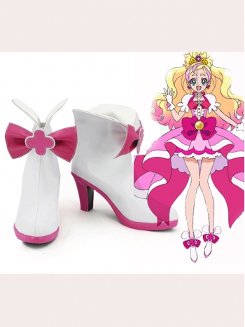 コスプレ靴ブーツ Go！プリンセスプリキュア！ 春野遥 キュアフローラ/Cure Flora コスプレ靴 サイズ豊富 豪華/華麗/高品質/ サイズオーダー        