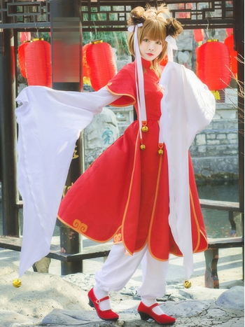 ★コスプレ衣装 木之本 桜/KINOMOTO SAKURA 中国風★カードキャプターさくら コスチューム cosplay 変装 仮装 コス ハロウィン