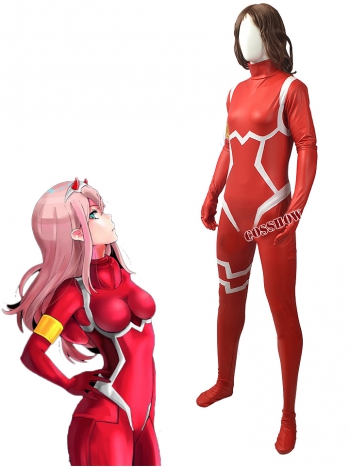 ★全身タイツ ZERO TWO★ダーリン・イン・ザ・フランキス/DARLING in the FRANXX スーツ コスプレ衣装 コスチューム オーダーメイド製作 変身 舞台 変装 仮装 コス ハロウィン