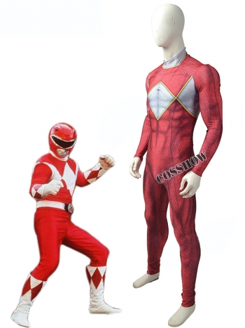 全身タイツ 海外バージョン アメリカバージョン ゲキ / ティラノレンジャー★POWER RANGERS 恐竜戦隊ジュウレンジャー Mighty Morphin Power Rangers コスプレ衣装 スーツ サイズオーダー無料