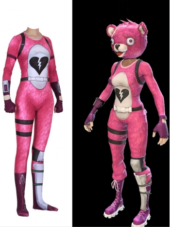 ★全身タイツ Cuddle Team Leader ピンクの熊ちゃん ★Fortnite フォートナイト ゲーム コスチューム cosplay 変装 仮装 サイズ豊富 サイズオーダー可能 コス ハロウィン