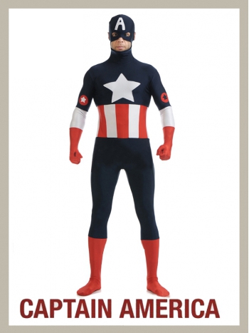 ★キャプテンアメリカ 全身タイツ ◆Capitan America スーツ サイズ豊富 サイズオーダー可能 変装 仮装 コス ハロウィン