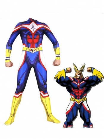 全身タイツ 僕のヒーローアカデミア All Might オールマイト コスプレ コスチューム Printed Spandex Lycra cosplay コスチューム 変装 仮装 高品質 オーダーメイド