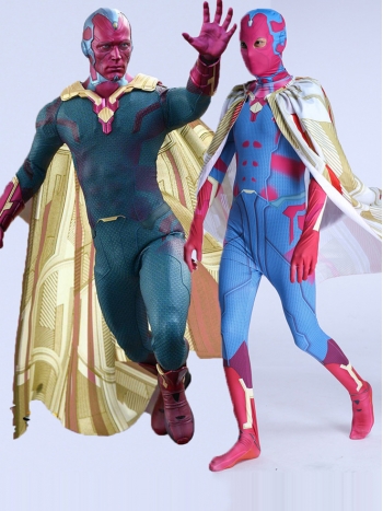 ★キャプテンアメリカ Vision 全身タイツ ◆Capitan America スーツ サイズ豊富 サイズオーダー可能 変装 仮装 コス ハロウィン