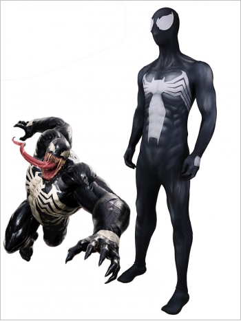 ★Venom Cosplay全身タイツ ヴェノム スパイダーマンスーツ 肌スーツ ベーススーツ★Spider-Man コスチューム ブラック cosplay コスプレ衣装