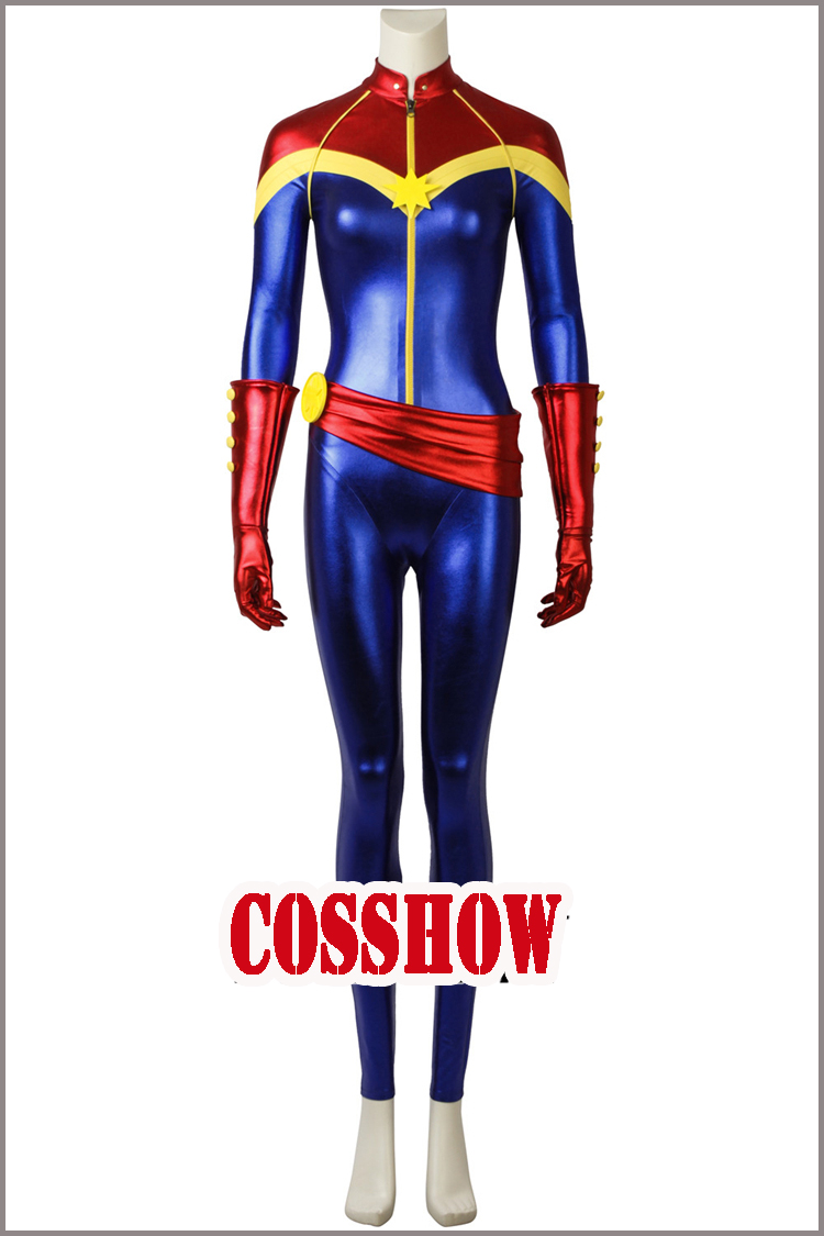 ★Ms. Marvel ミズマーベル 全身タイツ♪アベンジャーズ/インフィニティ・ウォーAvengers Vol.3　キャプテンマーベル　Captain Marvel ゼンタイ cosplay 弾力・伸縮性あり コスチューム　コスプレ衣装 スーツ オーダーメイド