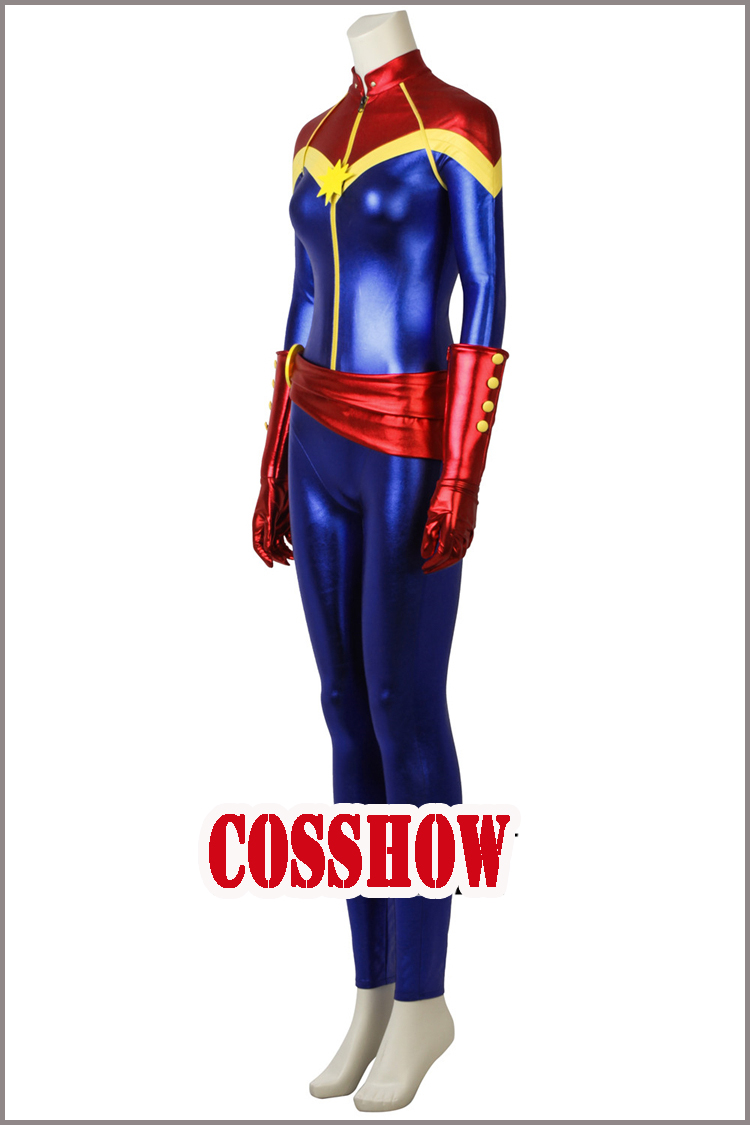 ★Ms. Marvel ミズマーベル 全身タイツ♪アベンジャーズ/インフィニティ・ウォーAvengers Vol.3　キャプテンマーベル　Captain Marvel ゼンタイ cosplay 弾力・伸縮性あり コスチューム　コスプレ衣装 スーツ オーダーメイド