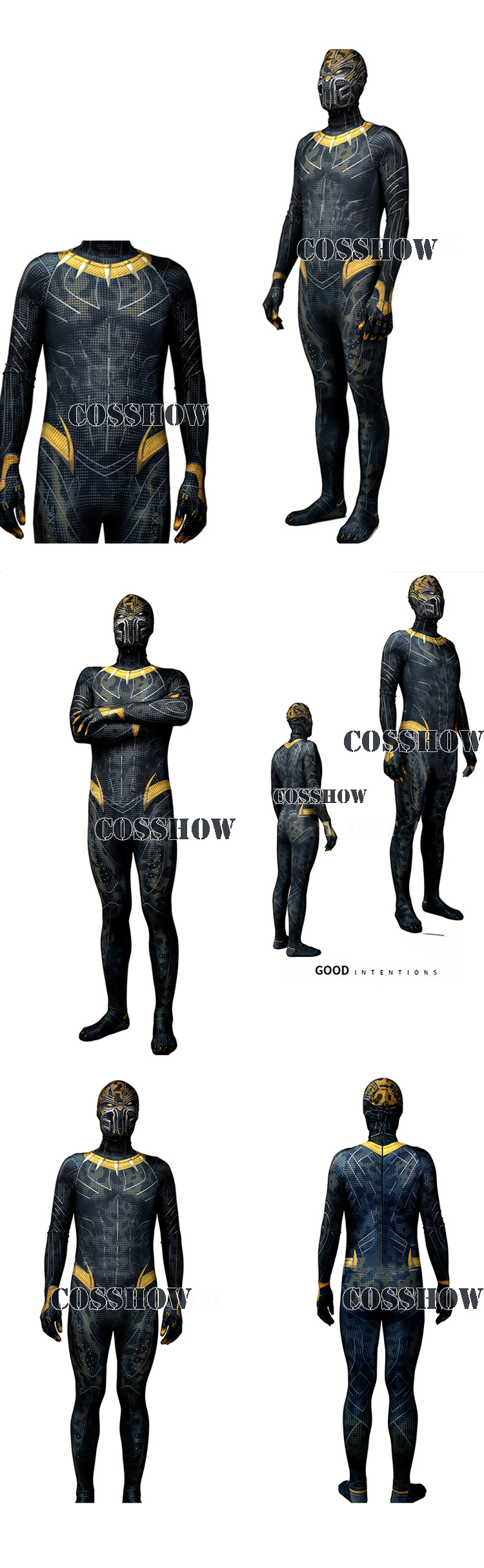 ★全身タイツ Black Panther ブラックパンサー★Black Panther Cosplay コスチューム コスプレ衣装 スーツ サイズ豊富 サイズオーダー可能 変装 仮装 コス ハロウィン