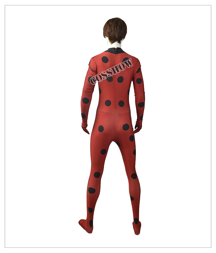 ★全身タイツ スーツ ドット柄　レッド 女性★Miraculous Ladybug コスチューム cosplay 変装 仮装 サイズ豊富 サイズオーダー可能 コス ハロウィン