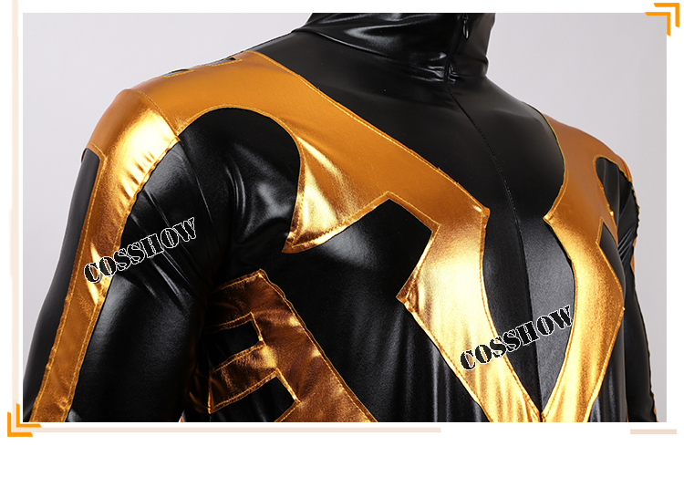 ★全身スーツ タイツ Goldust★ブラック ゴールド コーティング コスプレ衣装 ゼンタイ cosplay 弾力伸縮性あり コスチューム サイズ豊富 オーダーメイド無料 変身 舞台 変装 仮装 コス ハロウィン