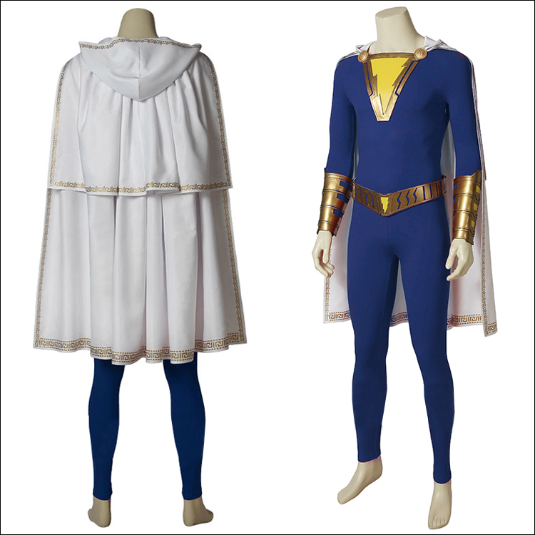 ★シャザム!コスプレ衣装 全身タイツ ブルー スーツ ★Shazam! コスチューム cosplay 変装 仮装 サイズ豊富 サイズオーダー可能