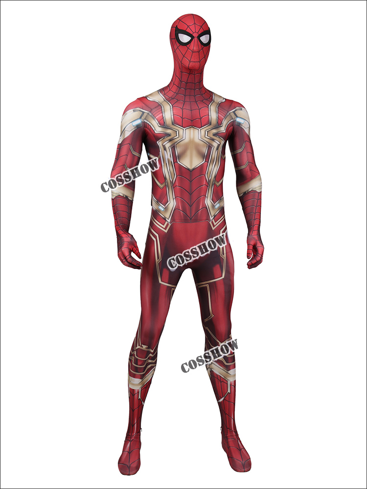 ♪Iron-SpiderMan アイアンスパイダー全身タイツ 3Dプリント 立体裁断 Spider-Man スパイダーマン衣装 コスプレ衣装 コスチューム オーダーメイド