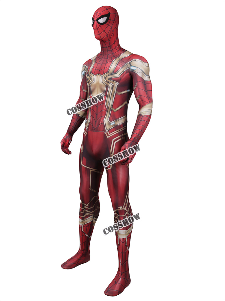 ♪Iron-SpiderMan アイアンスパイダー全身タイツ 3Dプリント 立体裁断 Spider-Man スパイダーマン衣装 コスプレ衣装 コスチューム オーダーメイド