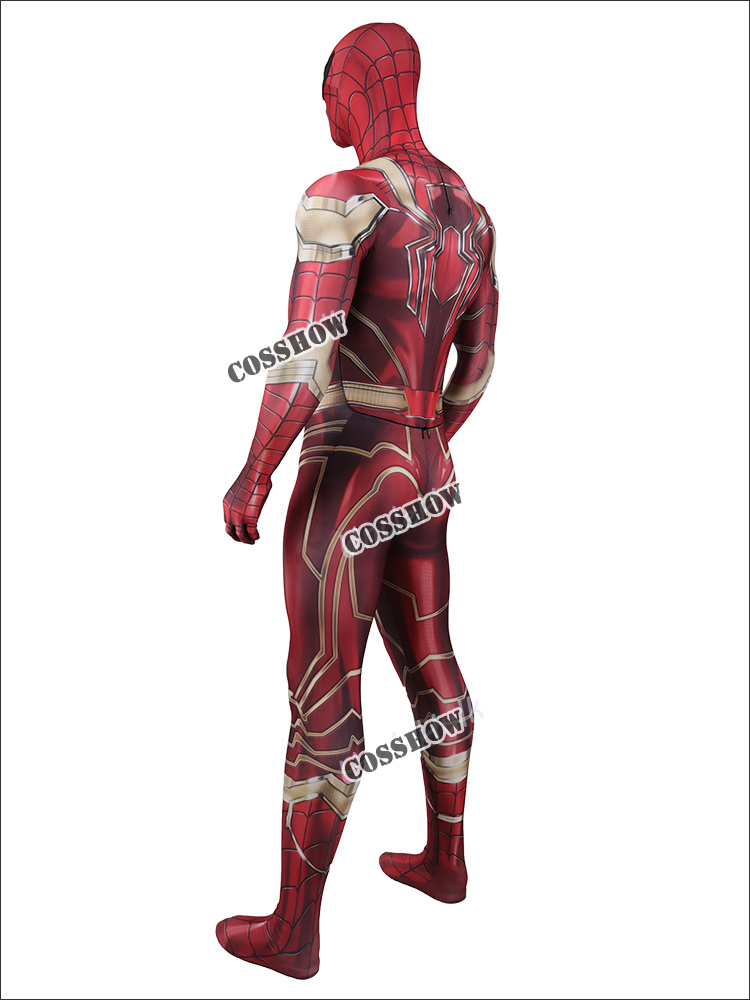 ♪Iron-SpiderMan アイアンスパイダー全身タイツ 3Dプリント 立体裁断 Spider-Man スパイダーマン衣装 コスプレ衣装 コスチューム オーダーメイド