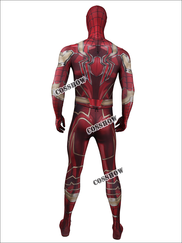 ♪Iron-SpiderMan アイアンスパイダー全身タイツ 3Dプリント 立体裁断 Spider-Man スパイダーマン衣装 コスプレ衣装 コスチューム オーダーメイド