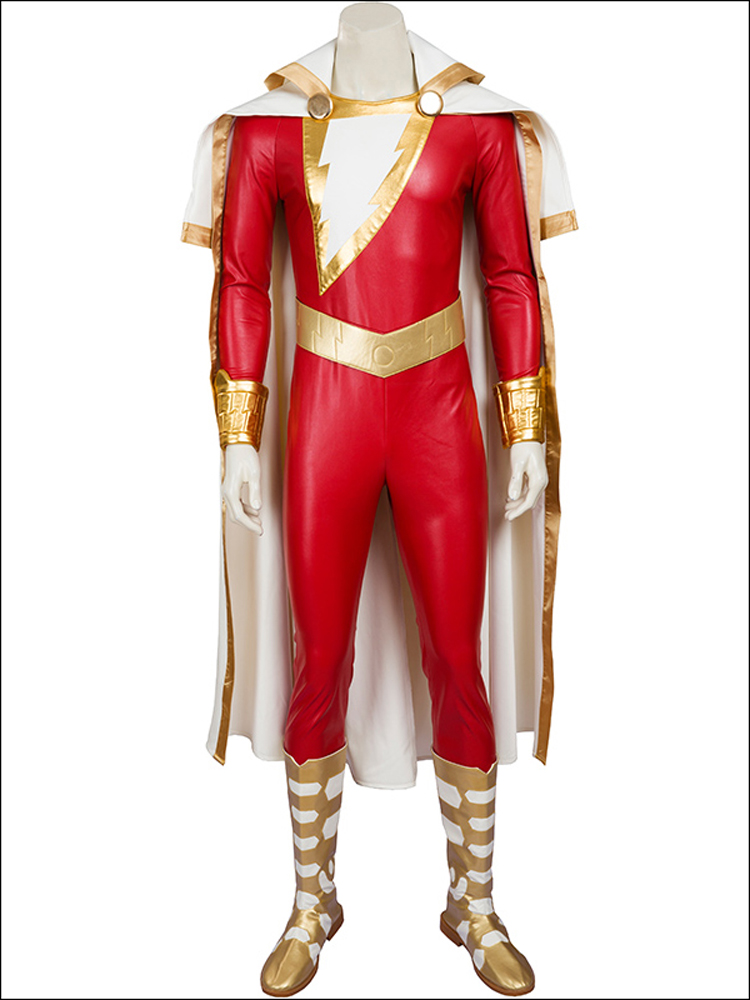 ★シャザム!コスプレ衣装 全身タイツ スーツ Billy Batson Shazam Captain Marvel★Shazam! コスチューム cosplay 変装 仮装 サイズ豊富 サイズオーダー可能