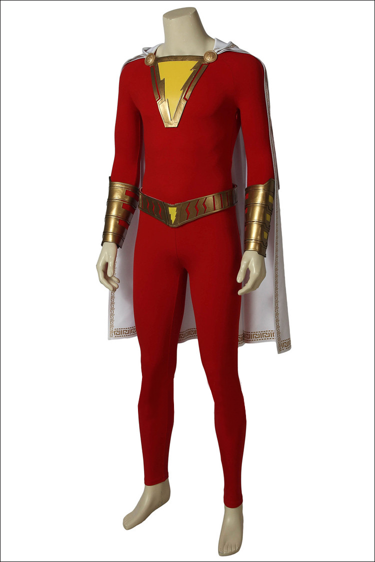 ★シャザム!コスプレ衣装 全身タイツ レッド スーツ ★Shazam! コスチューム cosplay 変装 仮装 サイズ豊富 サイズオーダー可能