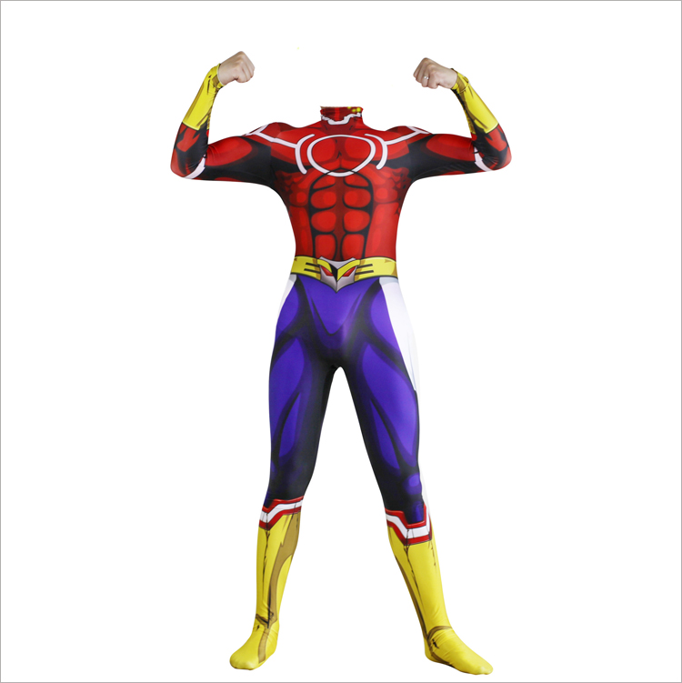 全身タイツ 僕のヒーローアカデミア All Might オールマイト コスプレ コスチューム Printed Spandex Lycra cosplay コスチューム 変装 仮装 高品質 オーダーメイド