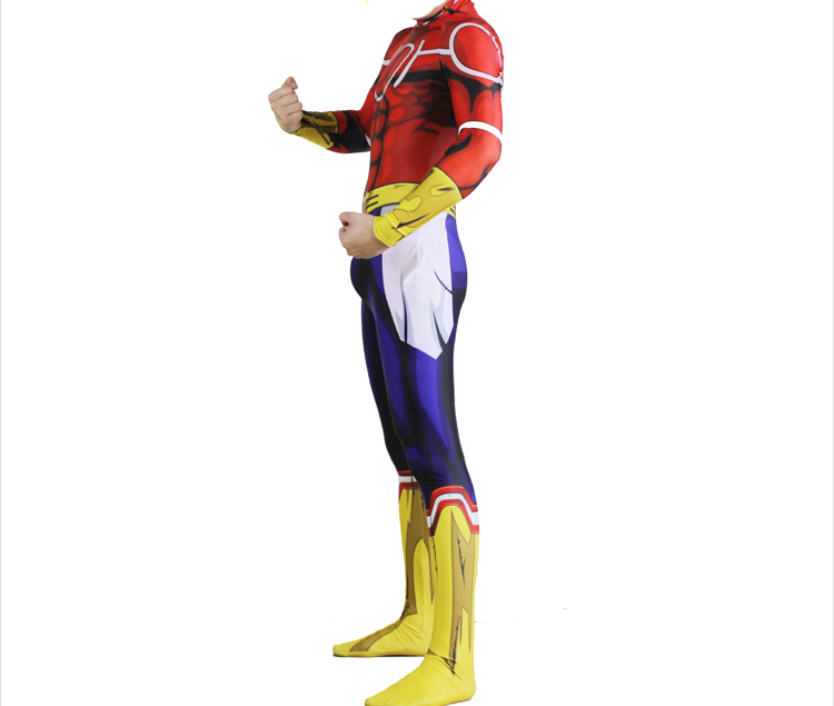 全身タイツ 僕のヒーローアカデミア All Might オールマイト コスプレ コスチューム Printed Spandex Lycra cosplay コスチューム 変装 仮装 高品質 オーダーメイド
