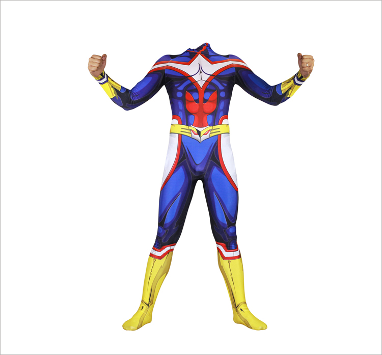 全身タイツ 僕のヒーローアカデミア All Might オールマイト コスプレ コスチューム Printed Spandex Lycra cosplay コスチューム 変装 仮装 高品質 オーダーメイド