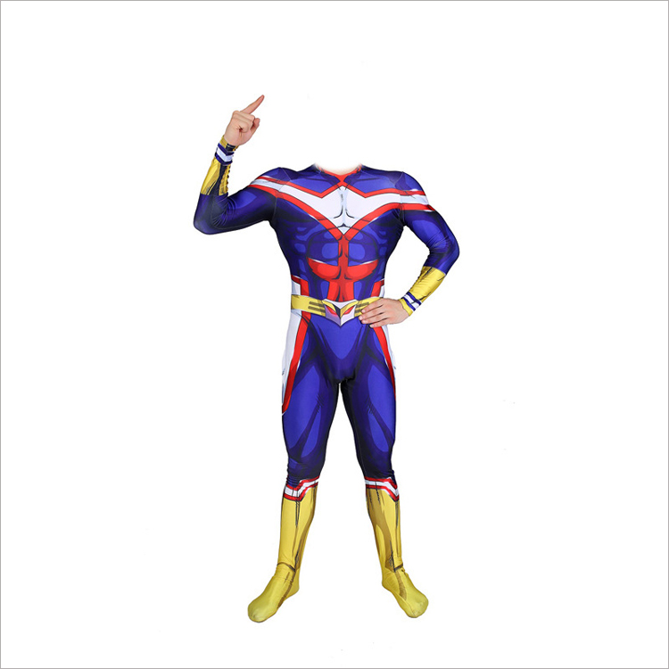 全身タイツ 僕のヒーローアカデミア All Might オールマイト コスプレ コスチューム Printed Spandex Lycra cosplay コスチューム 変装 仮装 高品質 オーダーメイド