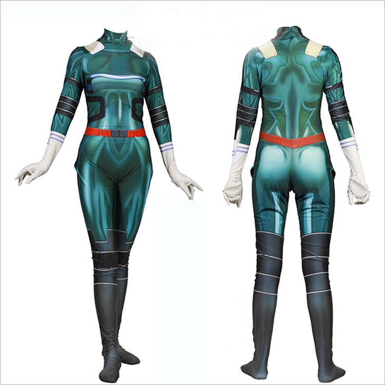 全身タイツ 僕のヒーローアカデミア 緑谷出久 コスプレ コスチューム Printed Spandex Lycra cosplay コスチューム 変装 仮装 高品質 オーダーメイド