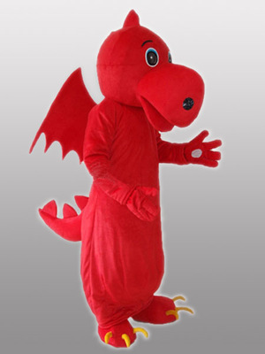 龍・竜・リュウ・ドラゴン（赤色） 着ぐるみ　大人用
