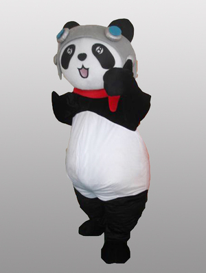 パンダ 熊猫（灰色帽子）　変身　着ぐるみ　大人用