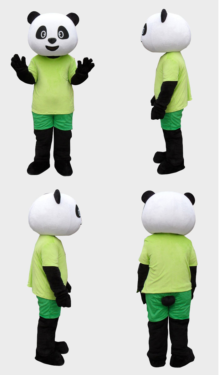 ★可愛い 本格的 着ぐるみ★panda パンダ マスコットゼンタイ動物コスプレcosplay 全身コスチューム 大人/変装/仮装/衣装/パーティーグッズ/イベント用品/遊園地/幼稚園/結婚式/二次会/ステージ衣装/クリスマス/白黒 白い 黒い ホワイド ブラック 緑 グリーン