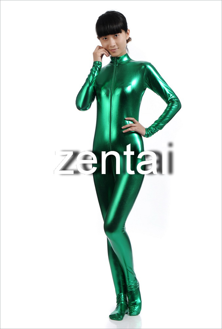全身タイツ ゼンタイ コーティング グリーン cosplay 光沢あり 弾力伸縮性あり コス サイズ豊富 クリスマス ハロウィ 女性 オーダーメード 無料 コスチューム 変装 仮装